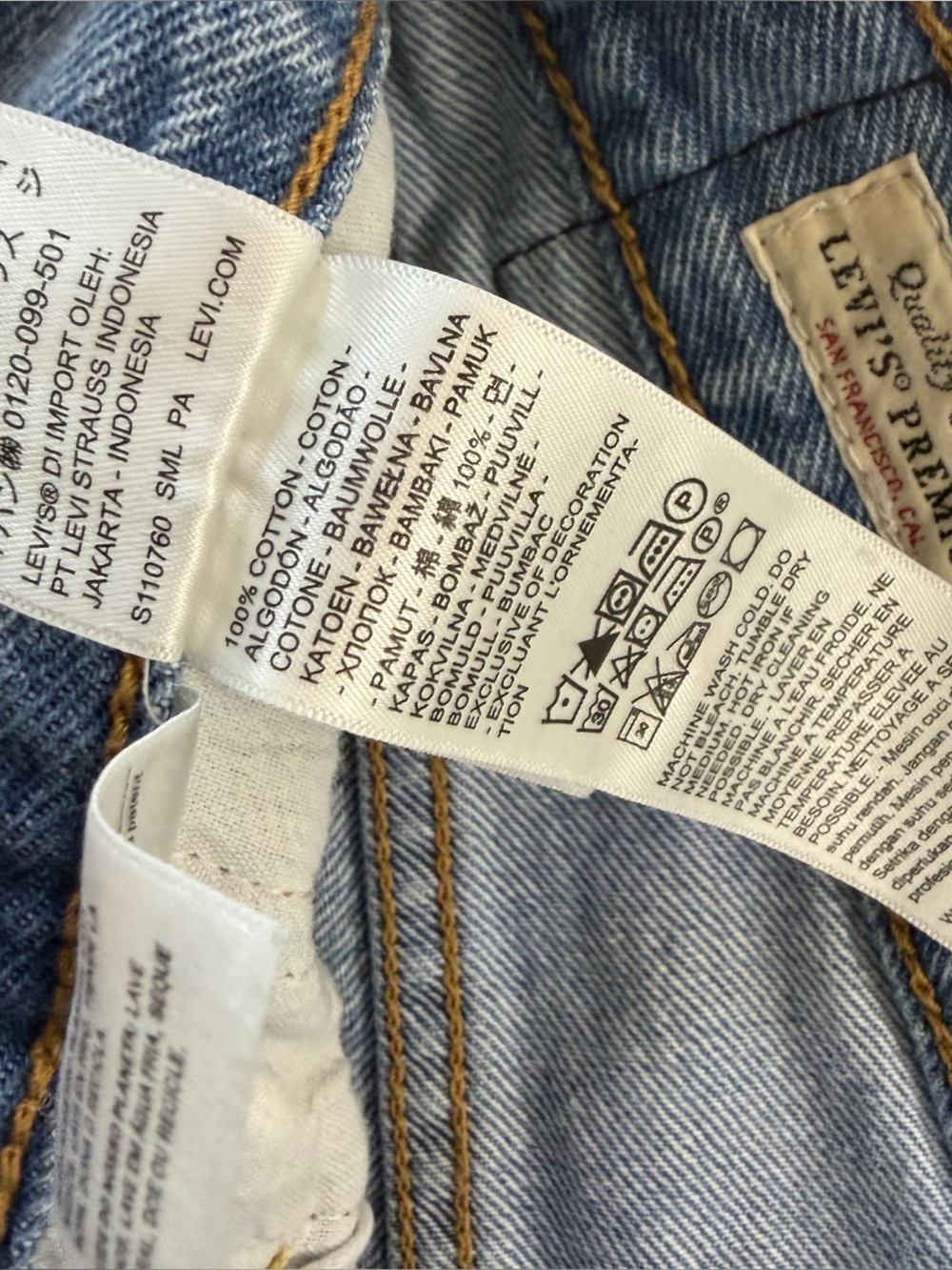 Levi’s Premium Jeans Womens 28 Ribcage Wide Leg Far and Wide Wash - Picture 10 of 12